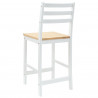 Krzesła jadalne 2 pcs Biały 40 x 47,5 x 99,5 cm Drewno Gumowe