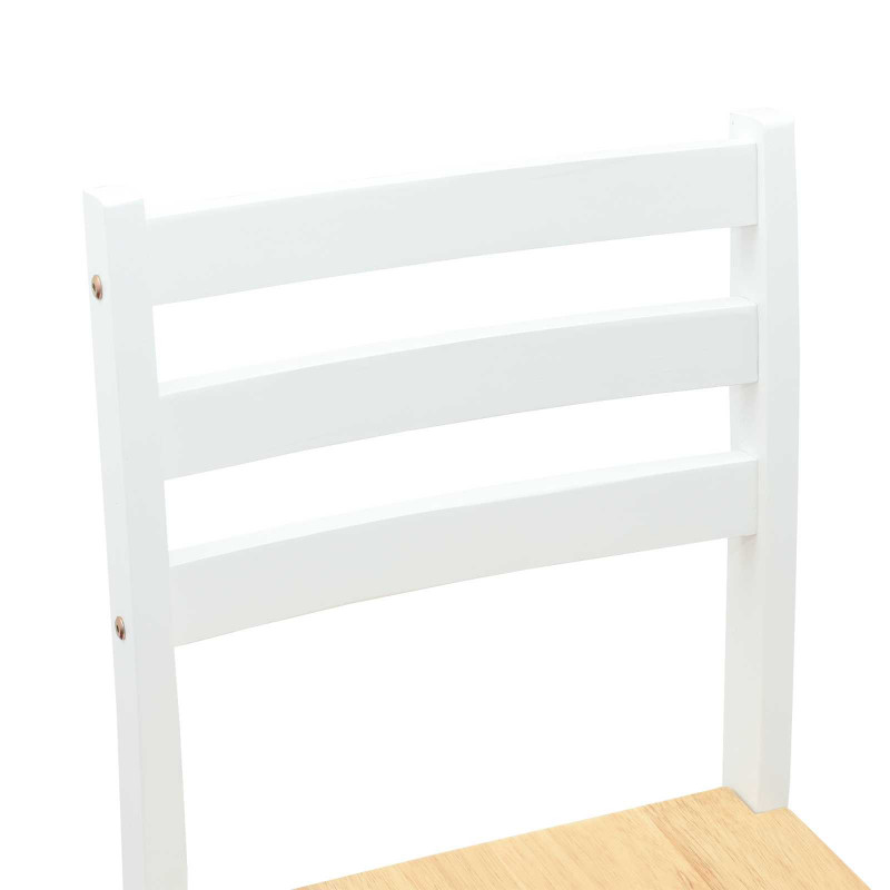 Krzesła jadalne 2 pcs Biały 40 x 47,5 x 99,5 cm Drewno Gumowe