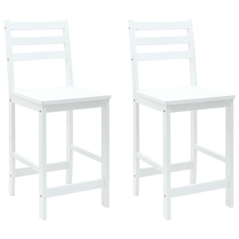 Krzesła jadalne 2 pcs Biały 40 x 47,5 x 99,5 cm Drewno Gumowe