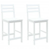 Krzesła jadalne 2 pcs Biały 40 x 47,5 x 99,5 cm Drewno Gumowe