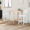 Krzesła jadalne 2 pcs Biały 40 x 47,5 x 99,5 cm Drewno Gumowe