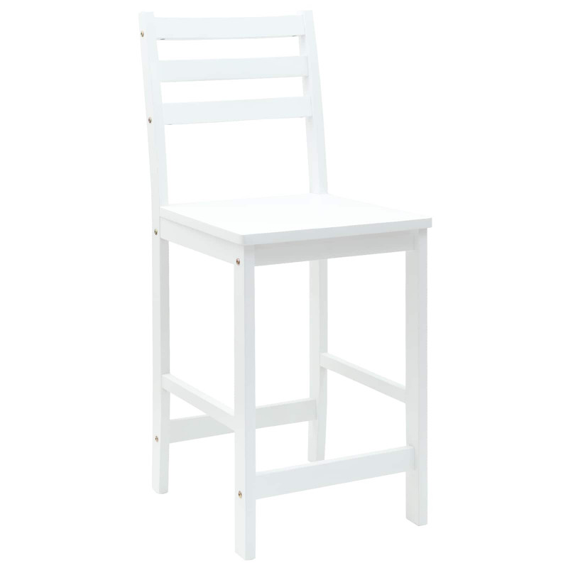 Krzesła jadalne 2 pcs Biały 40 x 47,5 x 99,5 cm Drewno Gumowe