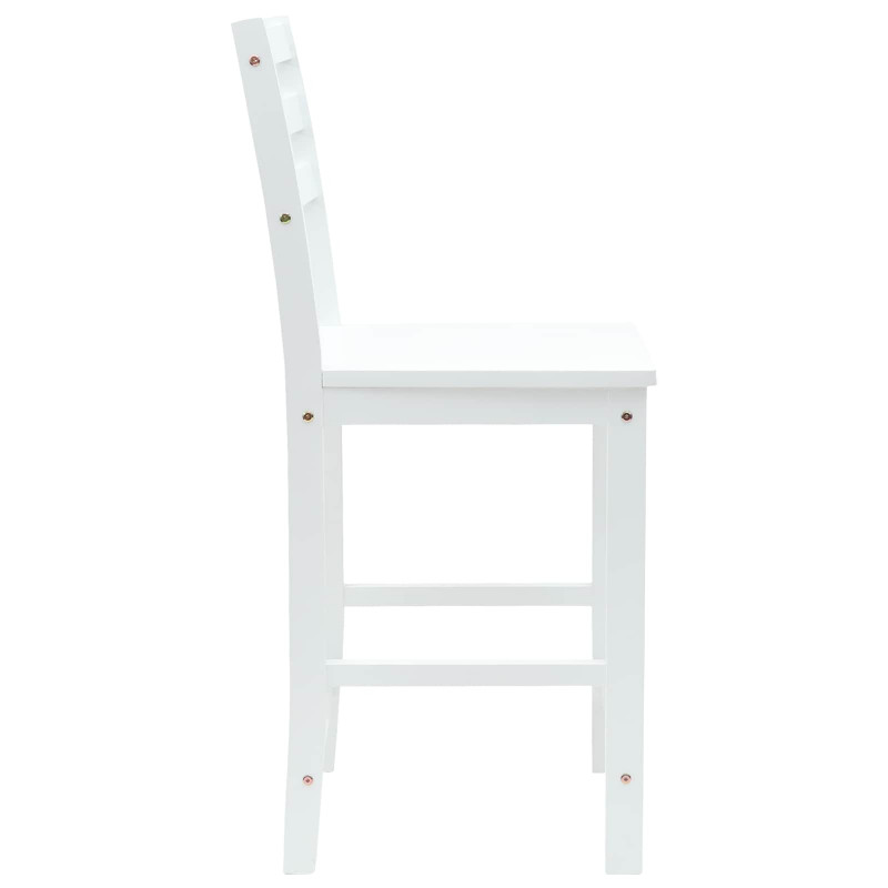 Krzesła jadalne 2 pcs Biały 40 x 47,5 x 99,5 cm Drewno Gumowe