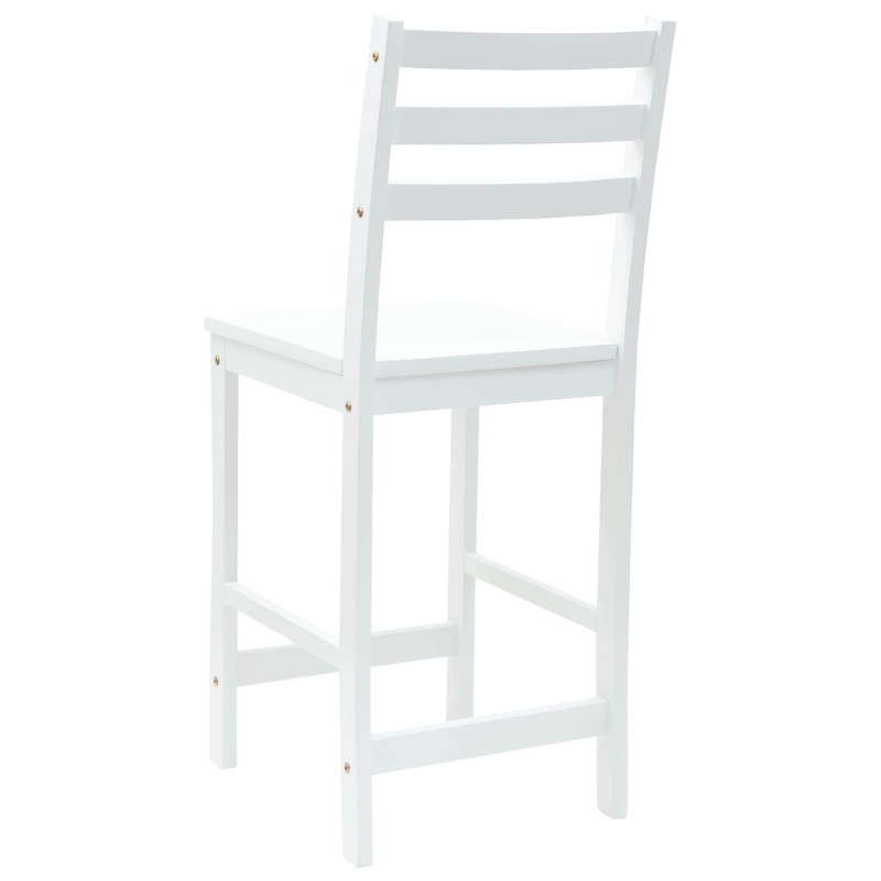 Krzesła jadalne 2 pcs Biały 40 x 47,5 x 99,5 cm Drewno Gumowe