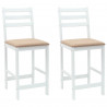 Krzesła jadalne 2 pcs Biały 40 x 47,5 x 99,5 cm Drewno Gumowe
