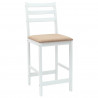 Krzesła jadalne 2 pcs Biały 40 x 47,5 x 99,5 cm Drewno Gumowe