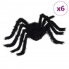 Dekoracja Pająka na Halloween 6 pcs Czarny 75 cm