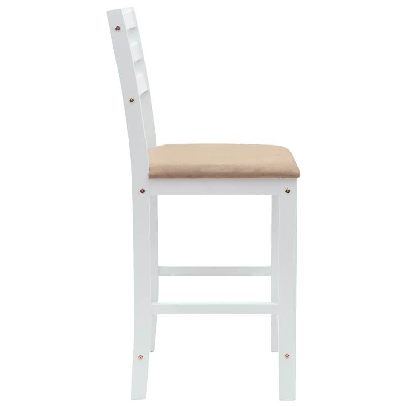 Krzesła jadalne 2 pcs Biały 40 x 47,5 x 99,5 cm Drewno Gumowe