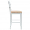 Krzesła jadalne 2 pcs Biały 40 x 47,5 x 99,5 cm Drewno Gumowe