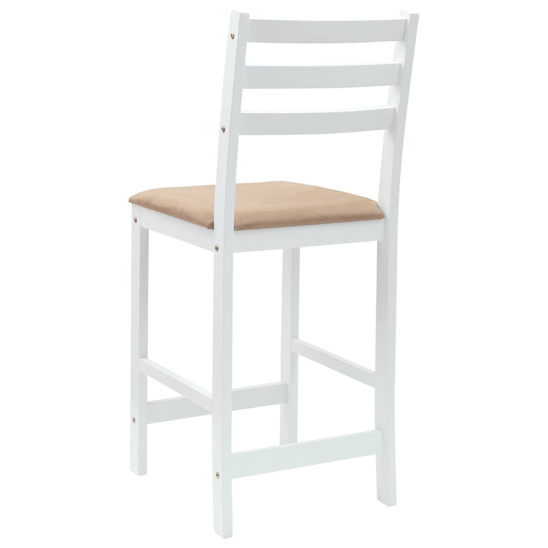 Krzesła jadalne 2 pcs Biały 40 x 47,5 x 99,5 cm Drewno Gumowe