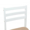 Krzesła jadalne 2 pcs Biały 40 x 47,5 x 99,5 cm Drewno Gumowe
