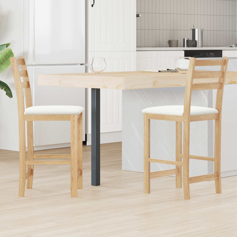 Krzesła jadalne 2 pcs Naturalny 40 x 47,5 x 99,5 cm