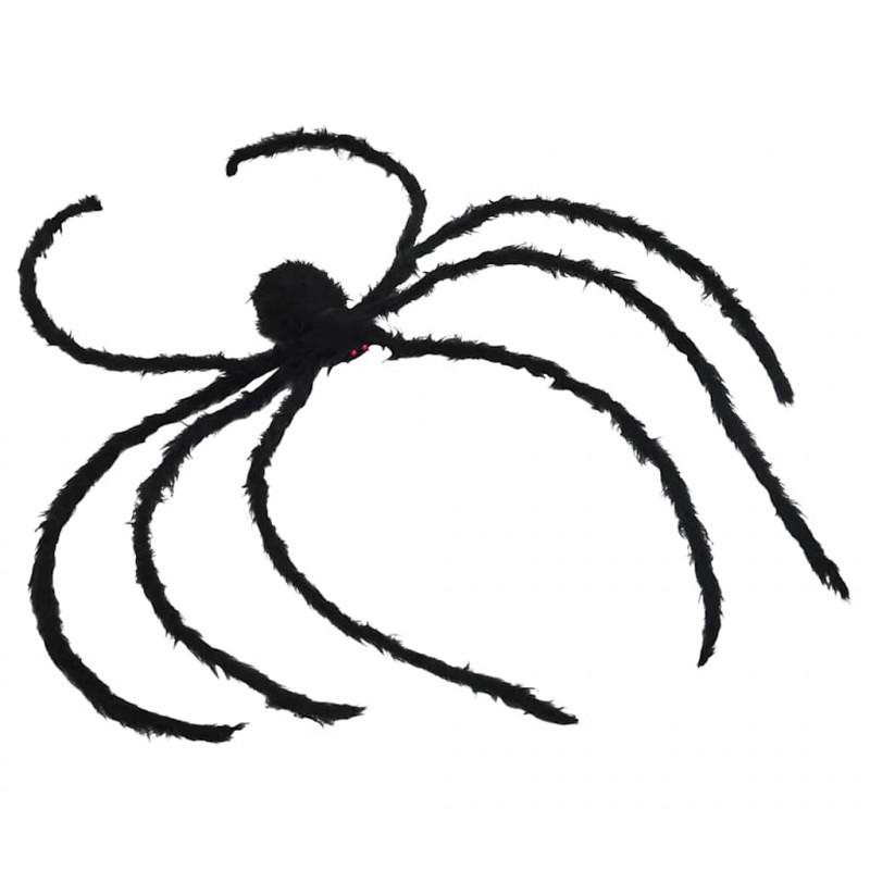 Dekoracja pająka halloweenowego z sieciami 2 pcs Czarny i biały