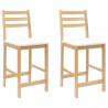 Krzesła jadalne 2 pcs Naturalny 40 x 47,5 x 99,5 cm