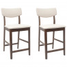 Krzesła jadalne 2 pcs Jasny Brąz 48 x 49 x 95 cm Drewno Gumowe