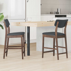 Krzesła jadalne 2 pcs Jasny Brąz 48 x 49 x 95 cm Drewno Gumowe