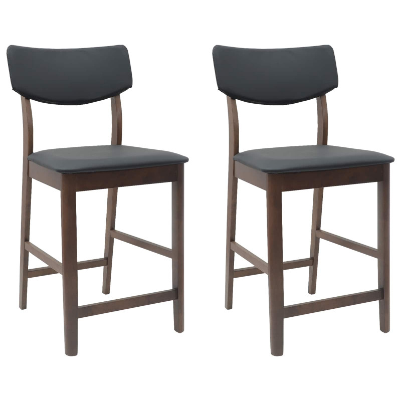 Krzesła jadalne 2 pcs Jasny Brąz 48 x 49 x 95 cm Drewno Gumowe