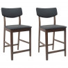 Krzesła jadalne 2 pcs Jasny Brąz 48 x 49 x 95 cm Drewno Gumowe