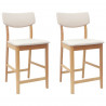 Krzesła jadalne 2 pcs Naturalny 48 x 49 x 95 cm Drewno Gumowe