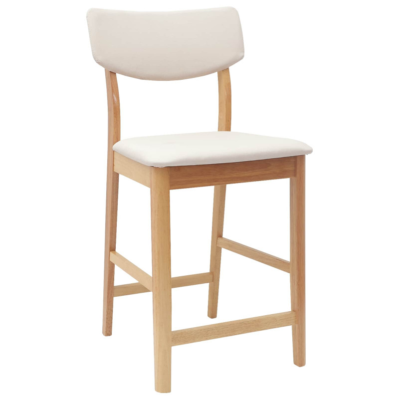 Krzesła jadalne 2 pcs Naturalny 48 x 49 x 95 cm Drewno Gumowe