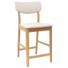 Krzesła jadalne 2 pcs Naturalny 48 x 49 x 95 cm Drewno Gumowe