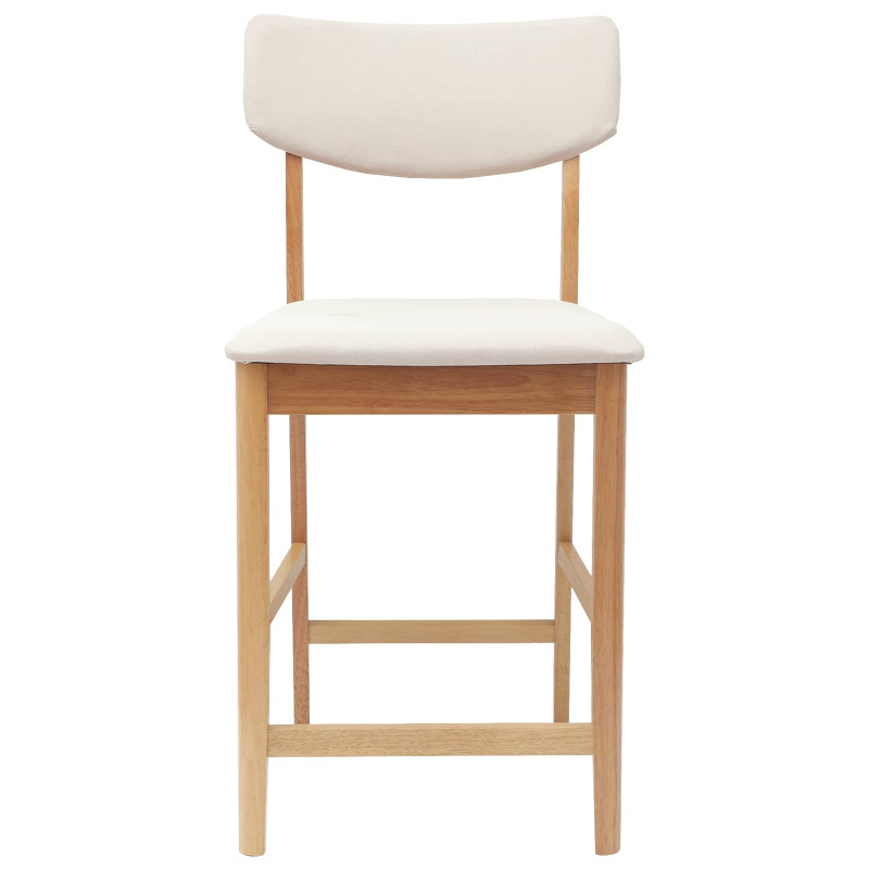 Krzesła jadalne 2 pcs Naturalny 48 x 49 x 95 cm Drewno Gumowe