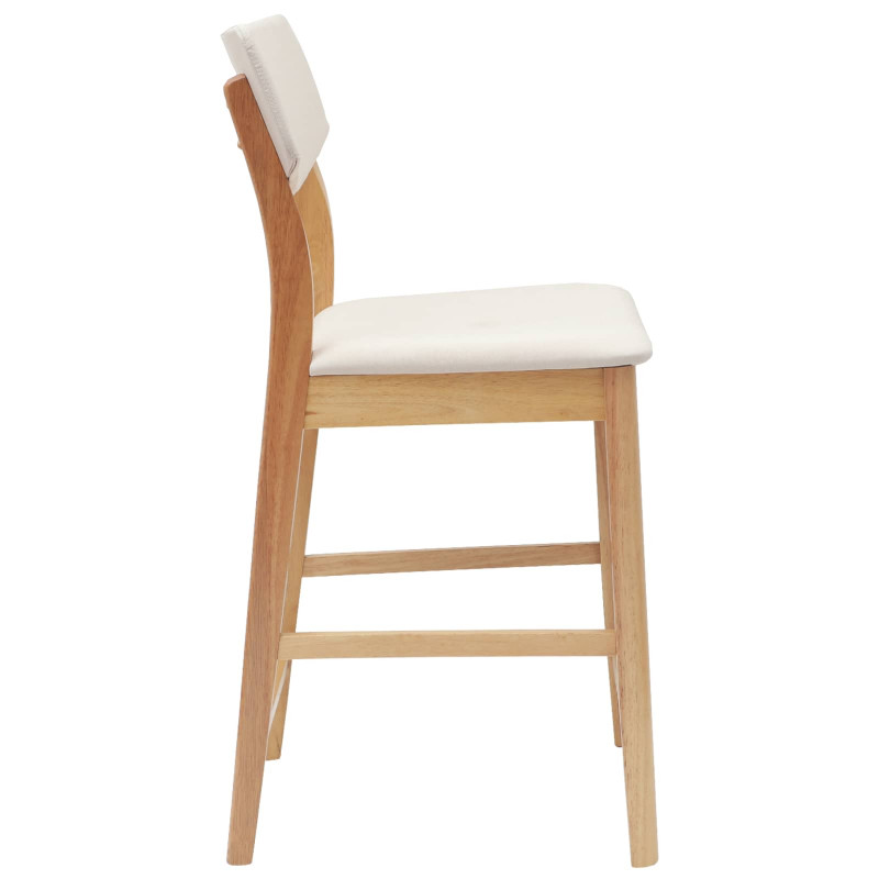 Krzesła jadalne 2 pcs Naturalny 48 x 49 x 95 cm Drewno Gumowe