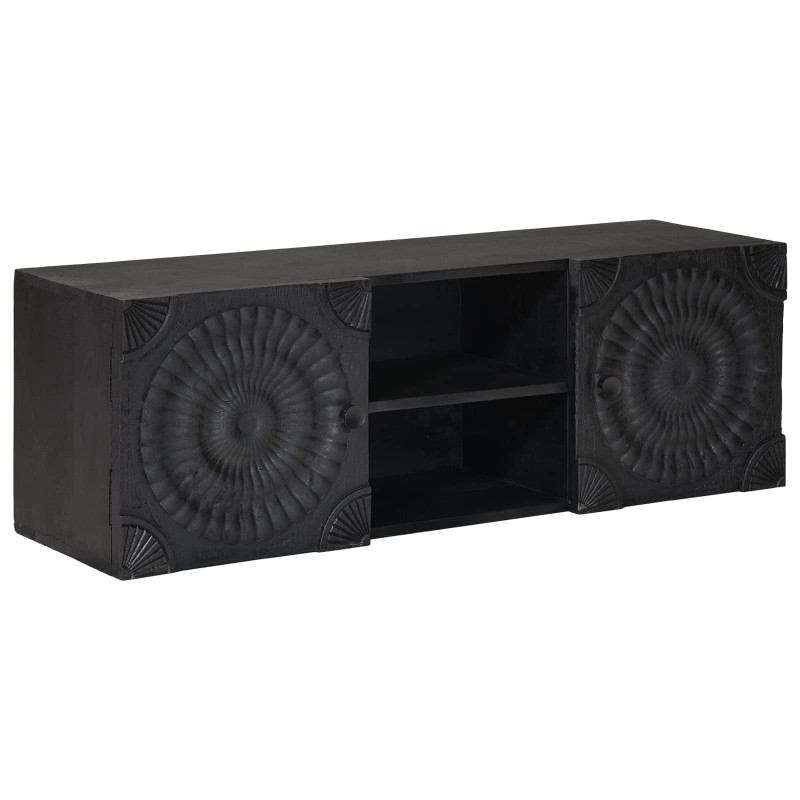 Szafka pod telewizor z półką z drzwiami Czarny 105 x 30 x 35 cm