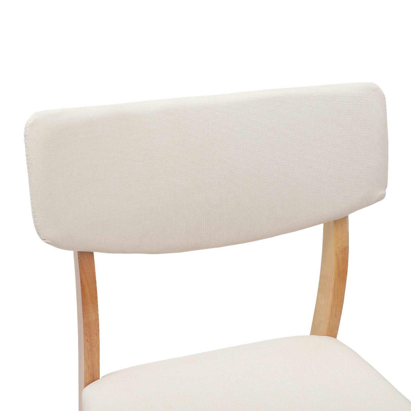 Krzesła jadalne 2 pcs Naturalny 48 x 49 x 95 cm Drewno Gumowe