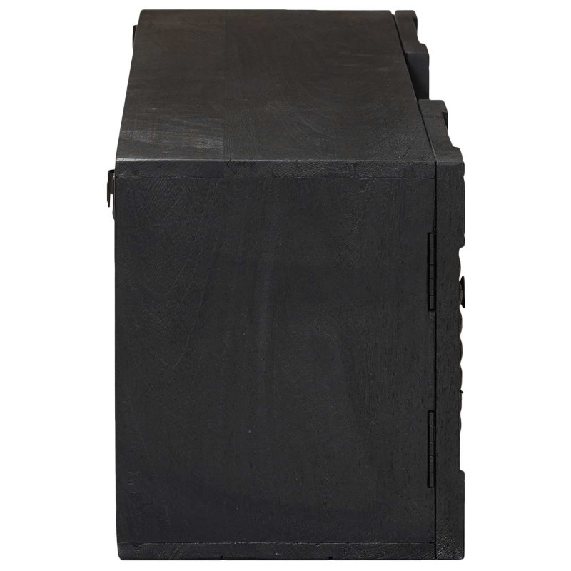Szafka pod telewizor z półką z drzwiami Czarny 105 x 30 x 35 cm