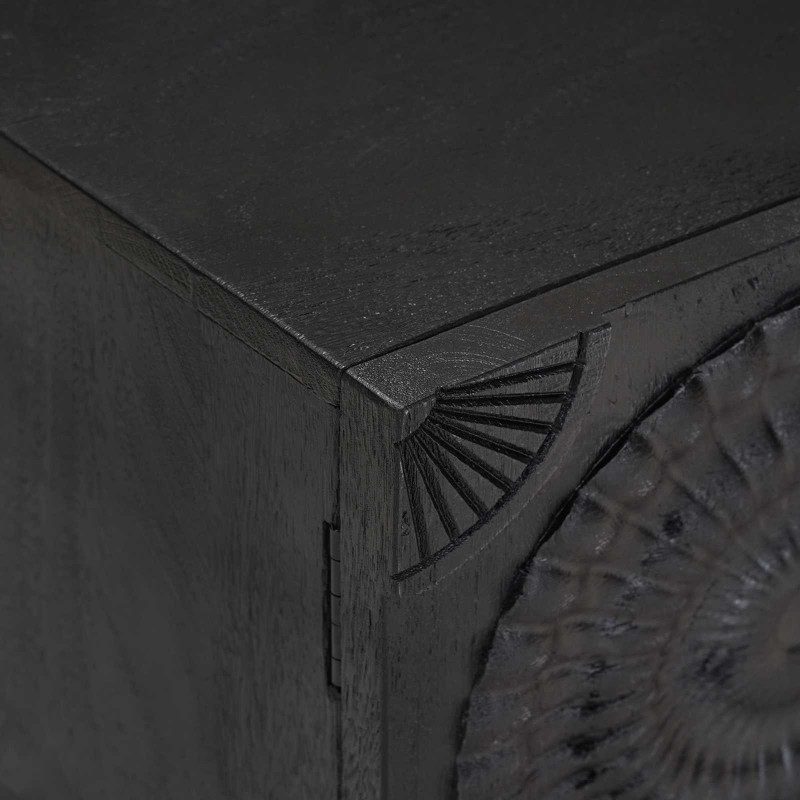 Szafka pod telewizor z półką z drzwiami Czarny 105 x 30 x 35 cm
