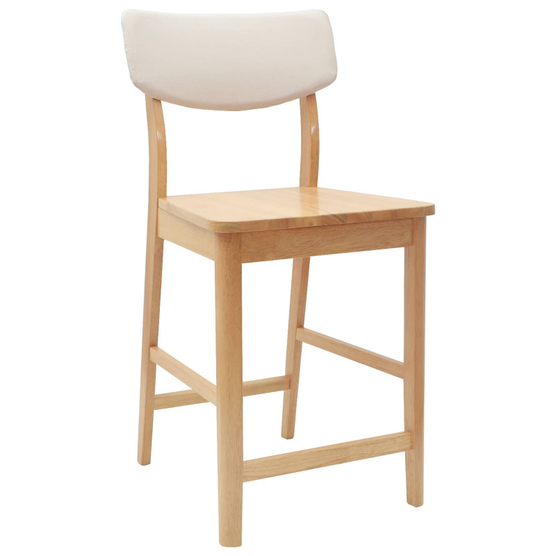 Krzesła jadalne 2 pcs Naturalny 48 x 49 x 95 cm Drewno Gumowe