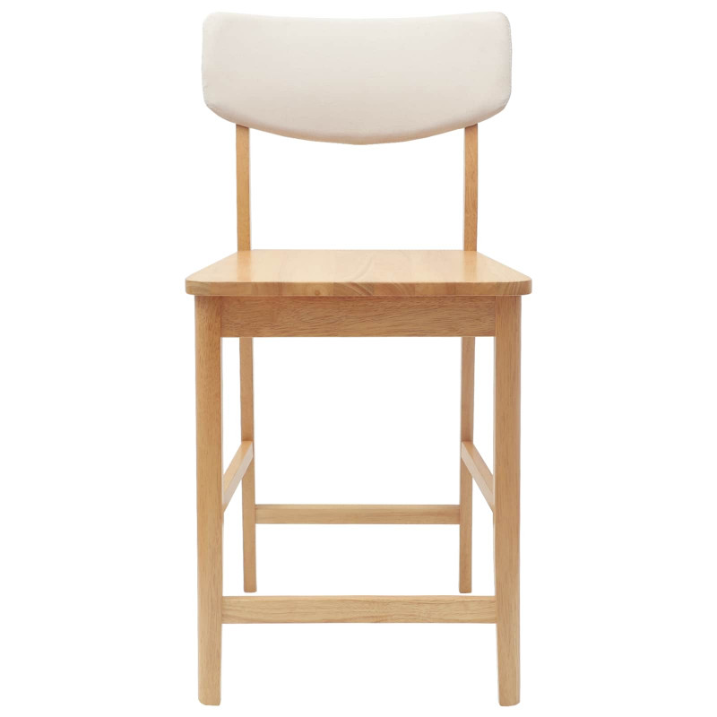 Krzesła jadalne 2 pcs Naturalny 48 x 49 x 95 cm Drewno Gumowe