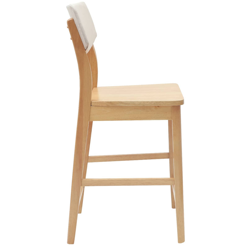 Krzesła jadalne 2 pcs Naturalny 48 x 49 x 95 cm Drewno Gumowe