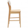 Krzesła jadalne 2 pcs Naturalny 48 x 49 x 95 cm Drewno Gumowe