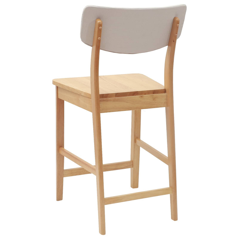 Krzesła jadalne 2 pcs Naturalny 48 x 49 x 95 cm Drewno Gumowe