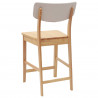 Krzesła jadalne 2 pcs Naturalny 48 x 49 x 95 cm Drewno Gumowe