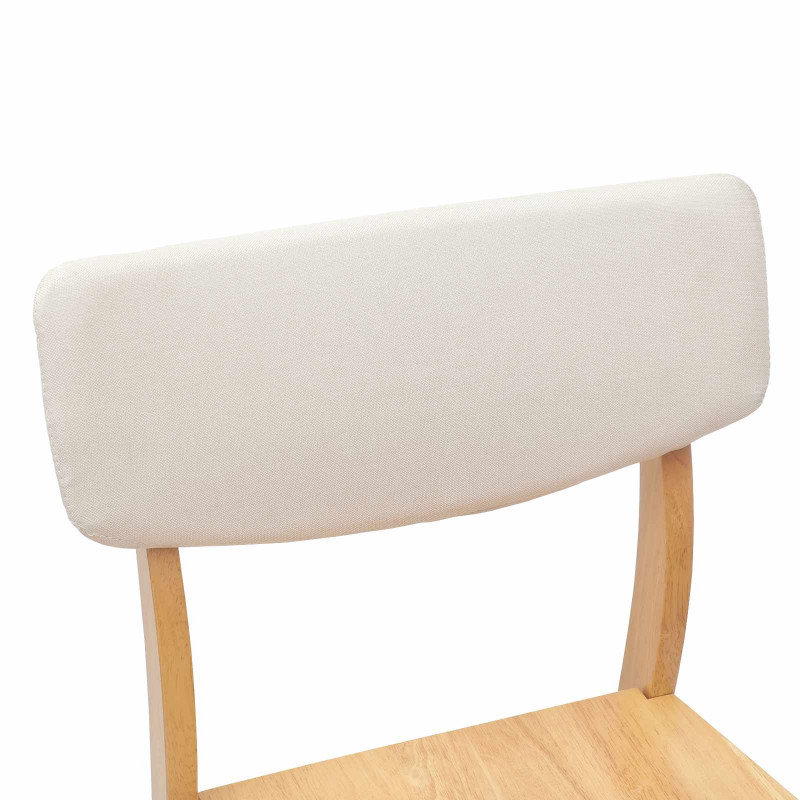 Krzesła jadalne 2 pcs Naturalny 48 x 49 x 95 cm Drewno Gumowe