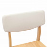 Krzesła jadalne 2 pcs Naturalny 48 x 49 x 95 cm Drewno Gumowe