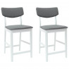 Krzesła jadalne 2 pcs Biały 48 x 49 x 95 cm Drewno Gumowe