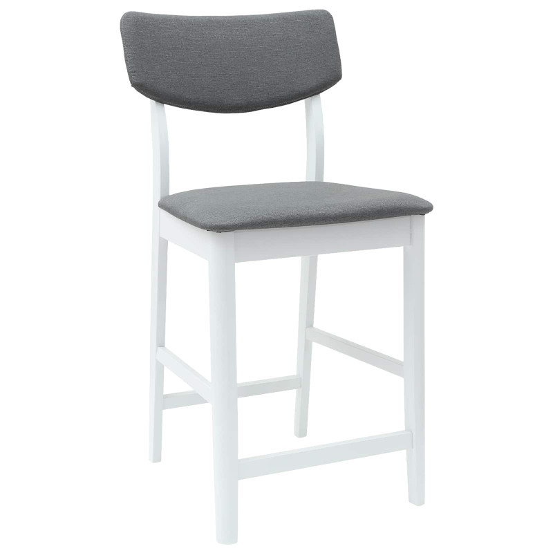 Krzesła jadalne 2 pcs Biały 48 x 49 x 95 cm Drewno Gumowe