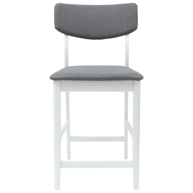 Krzesła jadalne 2 pcs Biały 48 x 49 x 95 cm Drewno Gumowe