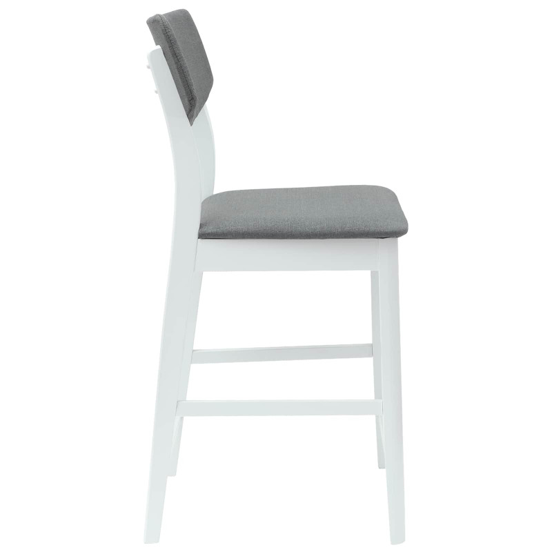 Krzesła jadalne 2 pcs Biały 48 x 49 x 95 cm Drewno Gumowe