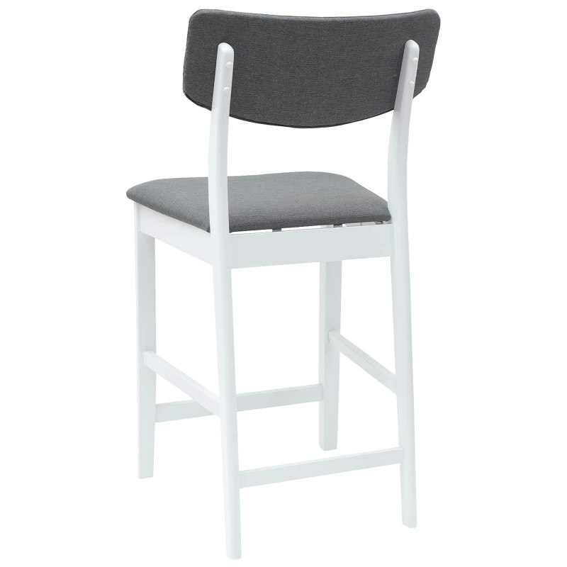 Krzesła jadalne 2 pcs Biały 48 x 49 x 95 cm Drewno Gumowe