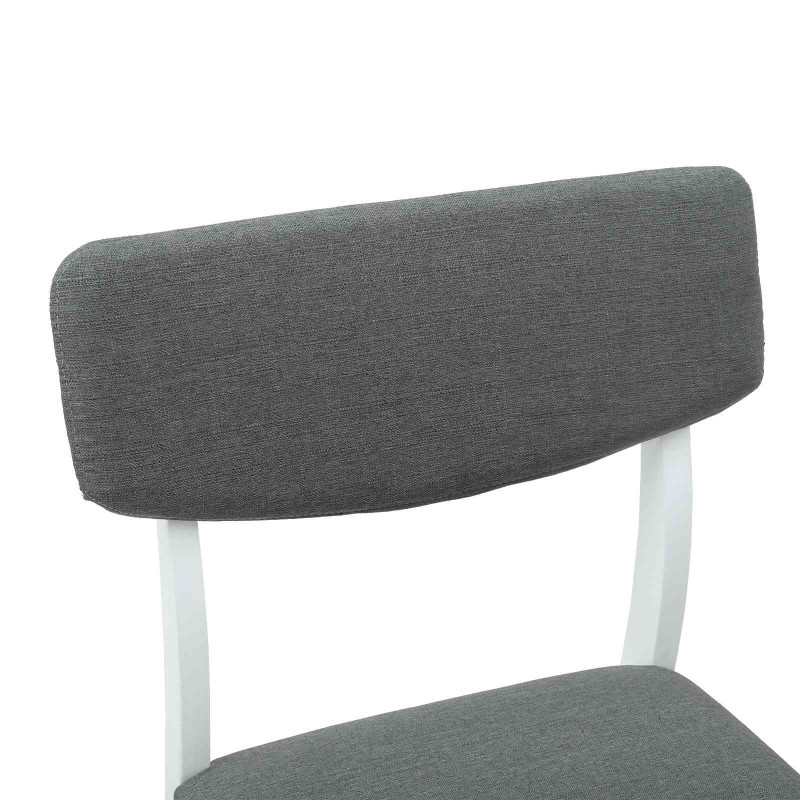 Krzesła jadalne 2 pcs Biały 48 x 49 x 95 cm Drewno Gumowe