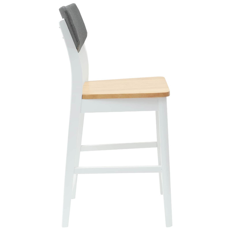Krzesła jadalne 2 pcs Biały 48 x 49 x 95 cm Drewno Gumowe