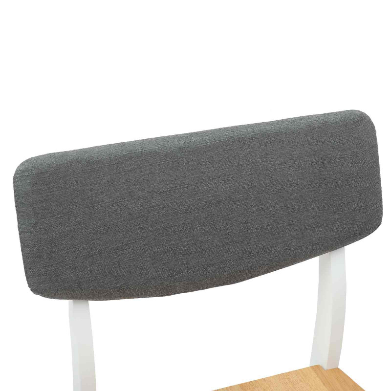 Krzesła jadalne 2 pcs Biały 48 x 49 x 95 cm Drewno Gumowe