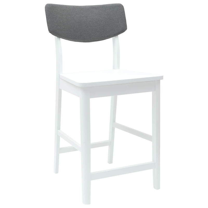 Krzesła jadalne 2 pcs Biały 48 x 49 x 95 cm Drewno Gumowe