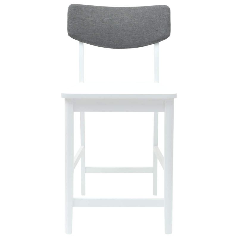Krzesła jadalne 2 pcs Biały 48 x 49 x 95 cm Drewno Gumowe