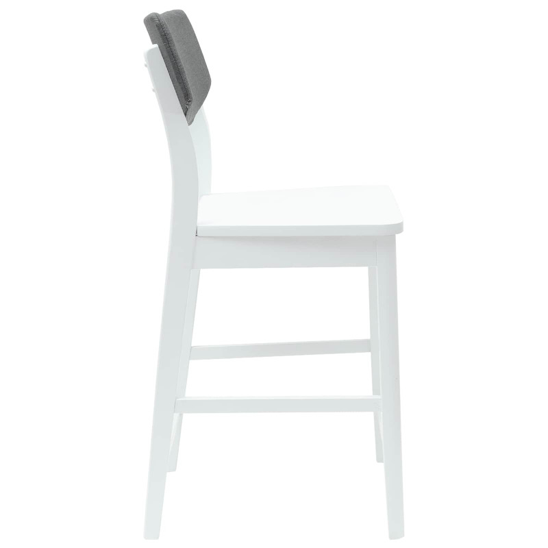 Krzesła jadalne 2 pcs Biały 48 x 49 x 95 cm Drewno Gumowe